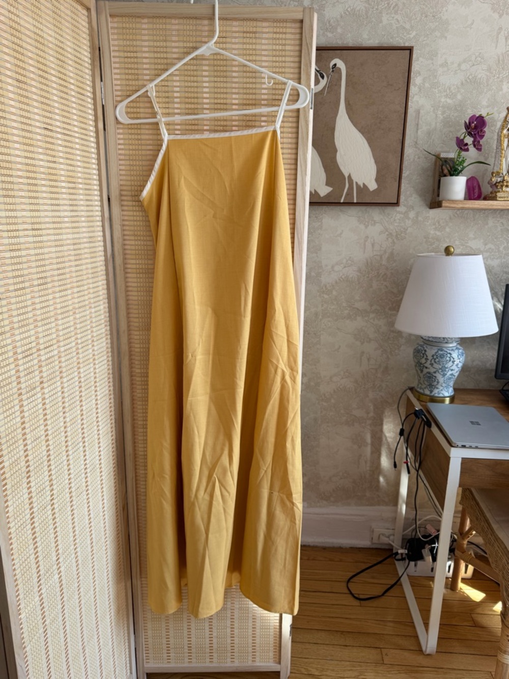Mustard Yellow Slip Maxi Dress